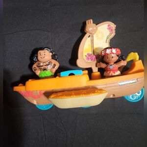 Disney Moana and Maui Adventure Playset - Orange, Brown, Blue